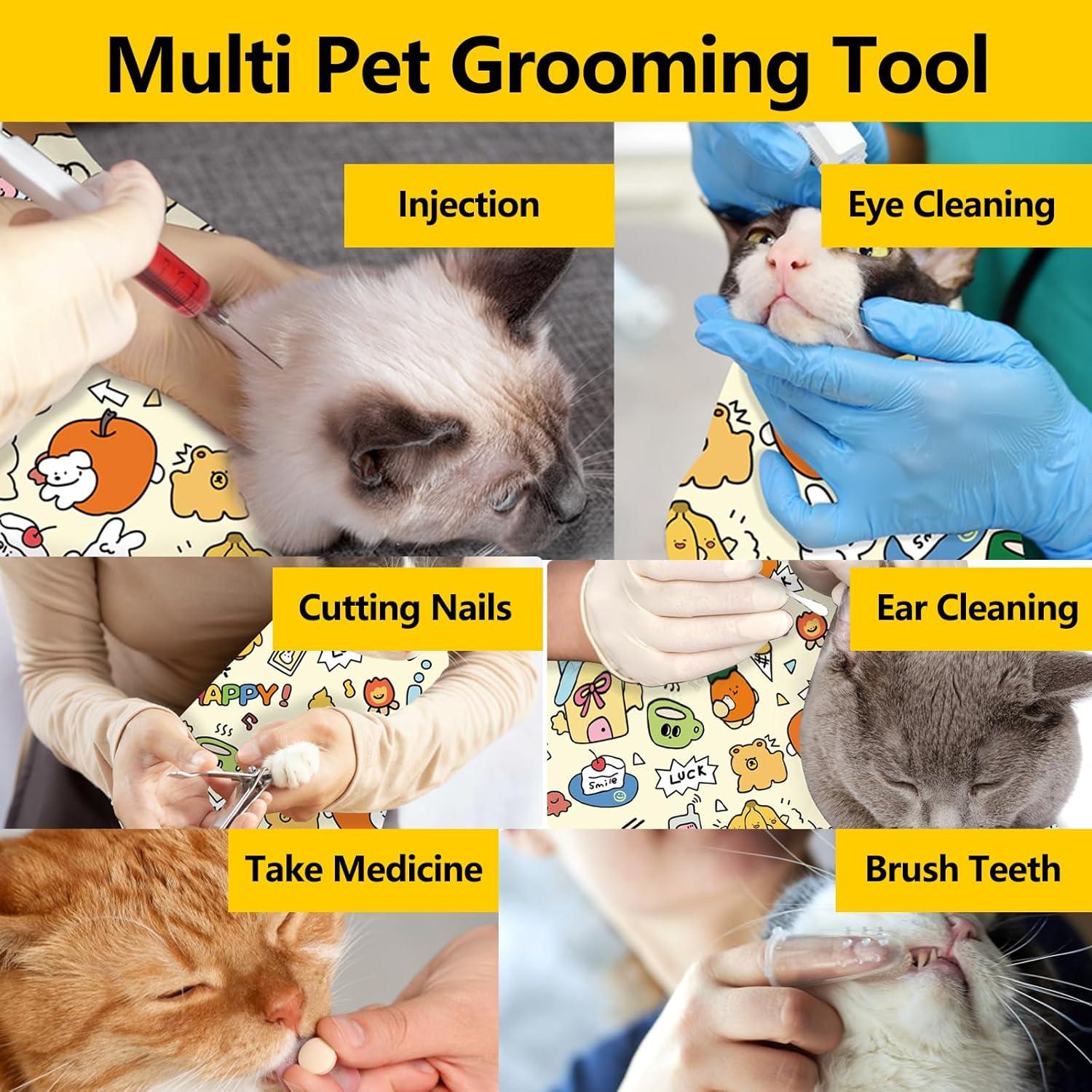 Envoltura para Acicalar Gatos SINFUN 55x55 cm Anti-Rasguños