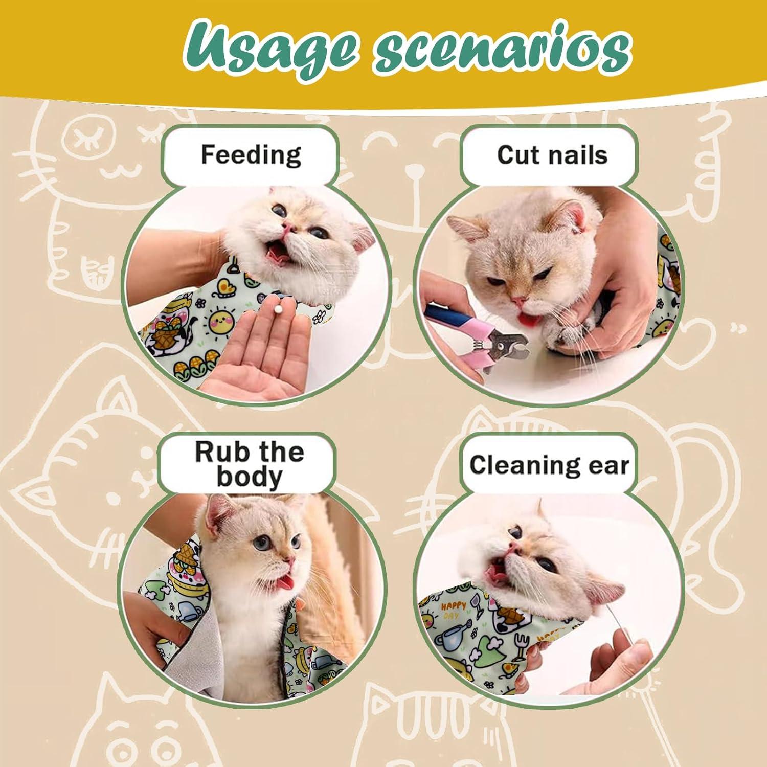 Envoltura para Gatos Acicalamiento Estilo Vaca - Hasta 10 kg