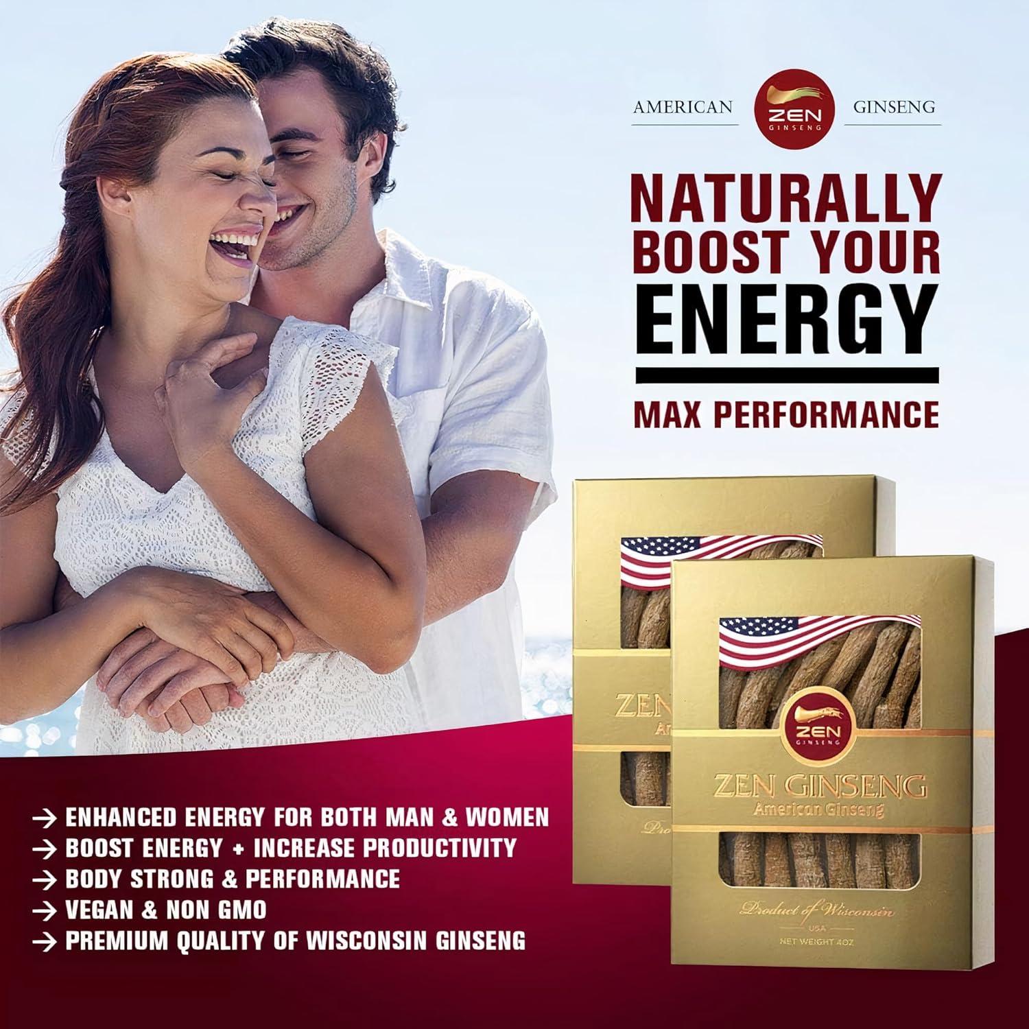 Ginseng Americano Zen - 2 Cajas de 113.4 g - Energía y Inmunidad