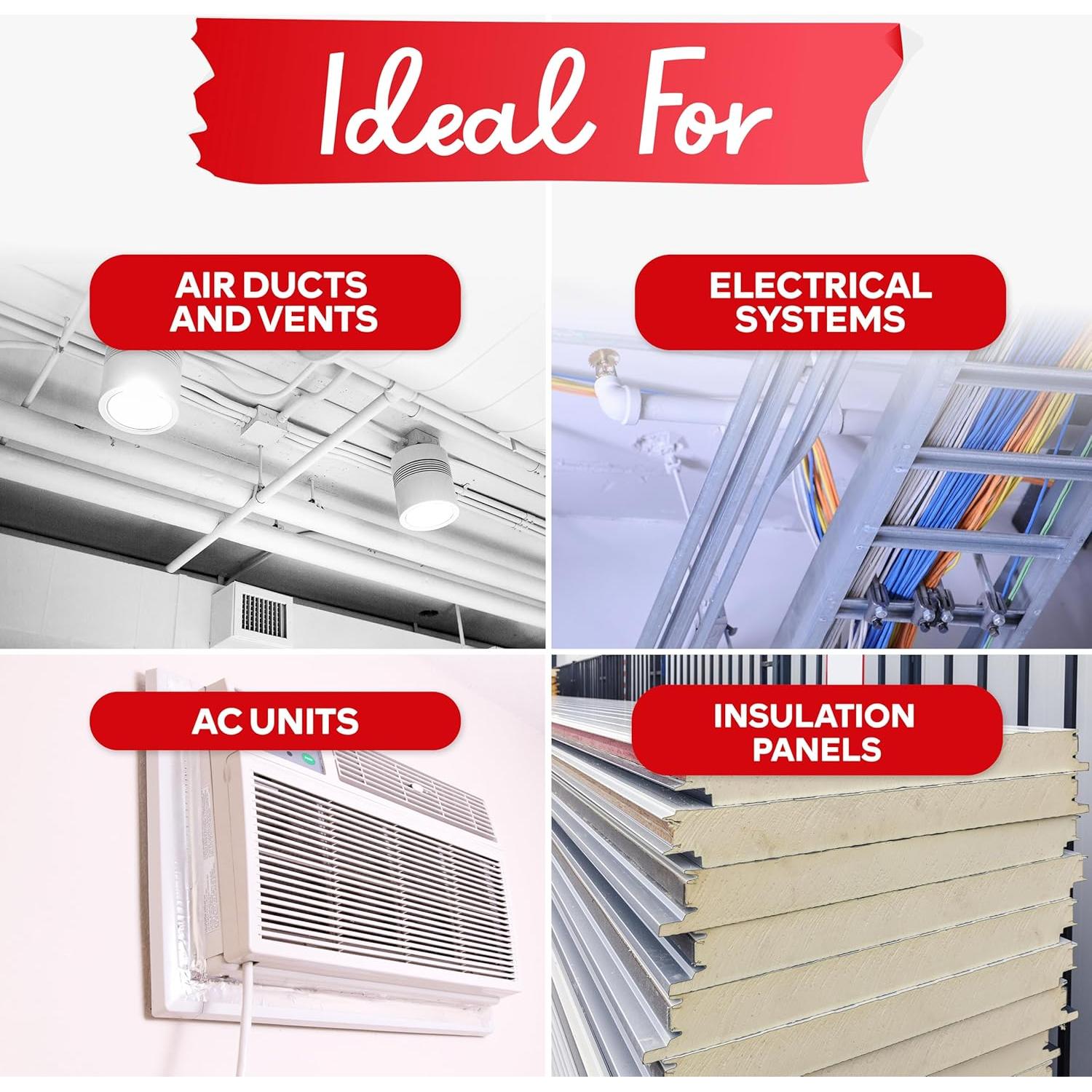 Cinta de Aluminio XFasten 1" x 151.2m 3-Pack para HVAC