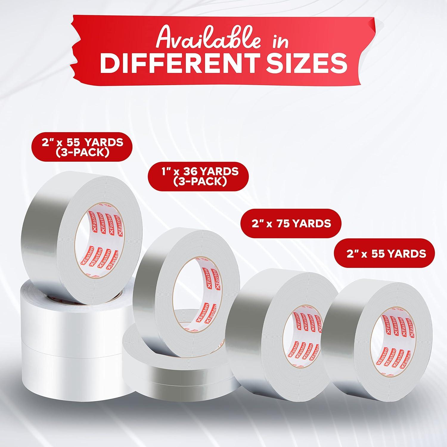 Cinta de Aluminio XFasten 1" x 151.2m 3-Pack para HVAC