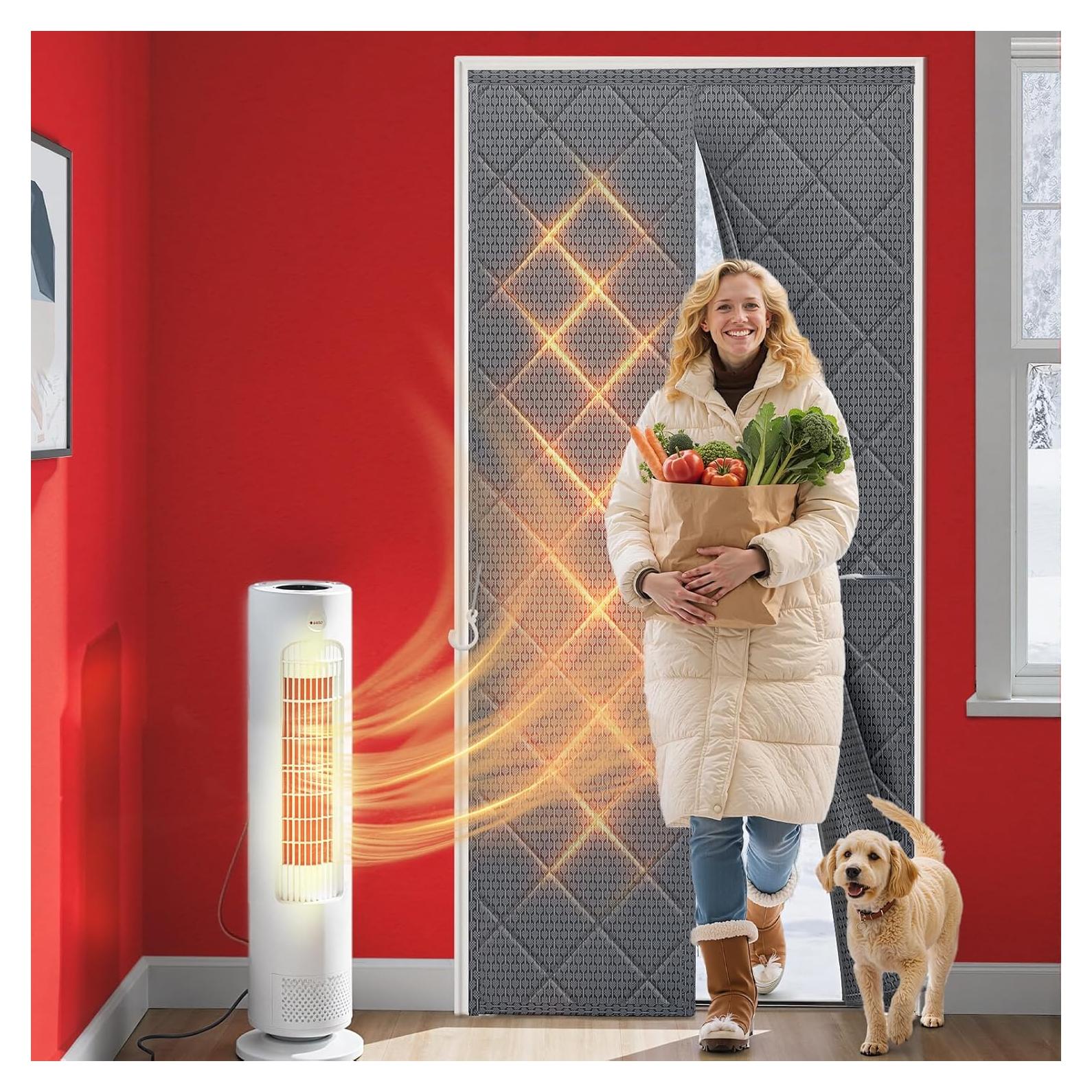 Cortina de Puerta Térmica Aislada LOVIGA 30x80" Gris