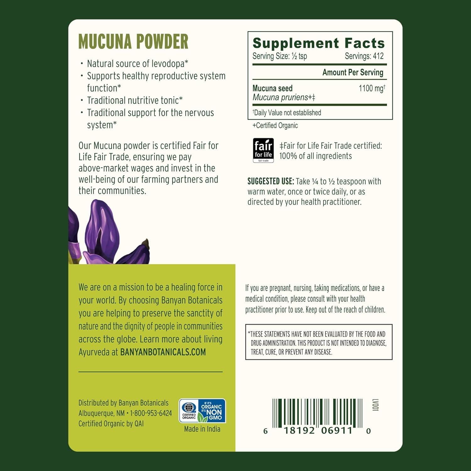 Polvo de Kapikacchu Banyan Botanicals 454g - Orgánico USDA