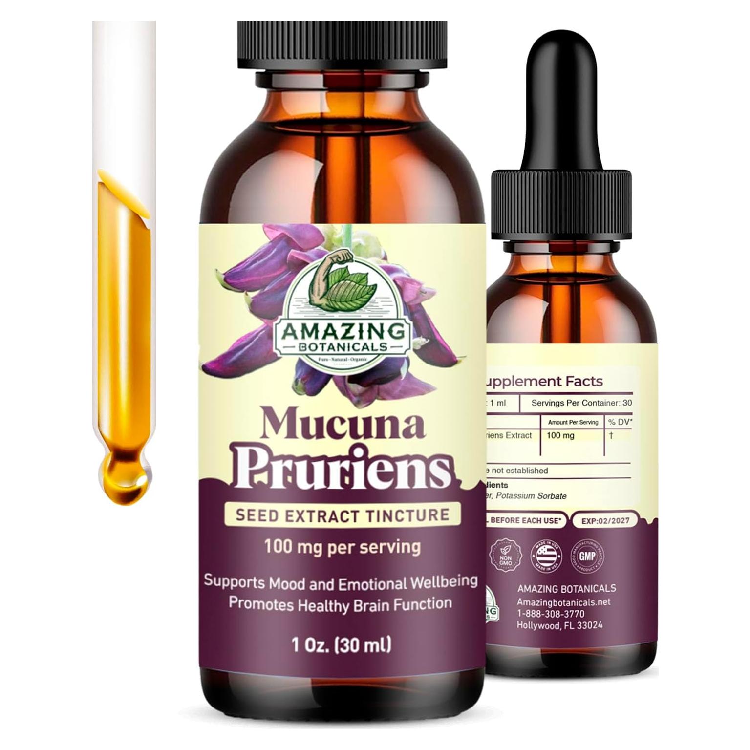 Extracto Líquido Orgánico de Mucuna Pruriens Sin Alcohol 30ml