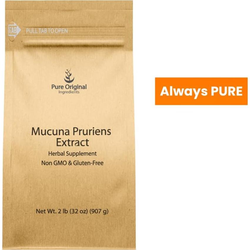 Mucuna Pruriens 907g - Ingredientes Originales Puros, Sin Gluten