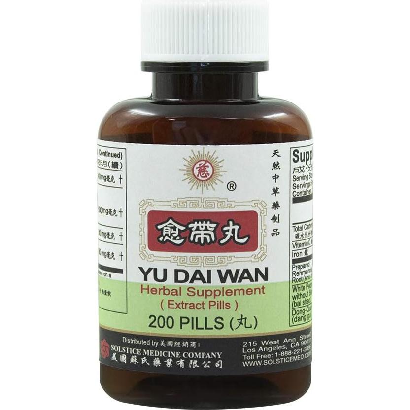 Suplemento Herbal Yu Dai Wan Solstice Medicine 200 Pastillas