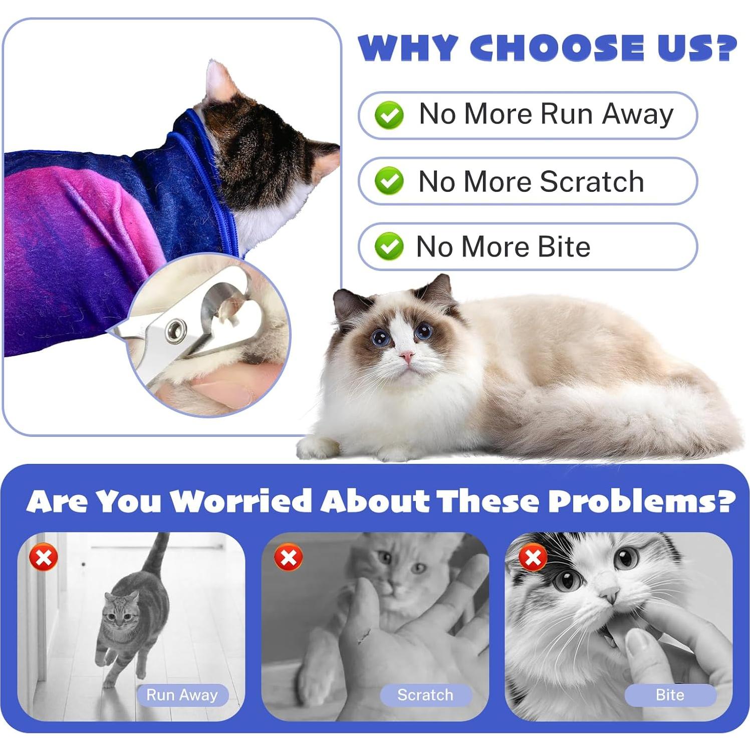 Envoltura para Acicalar Gatos Hollima 70x70 cm Autoadhesiva