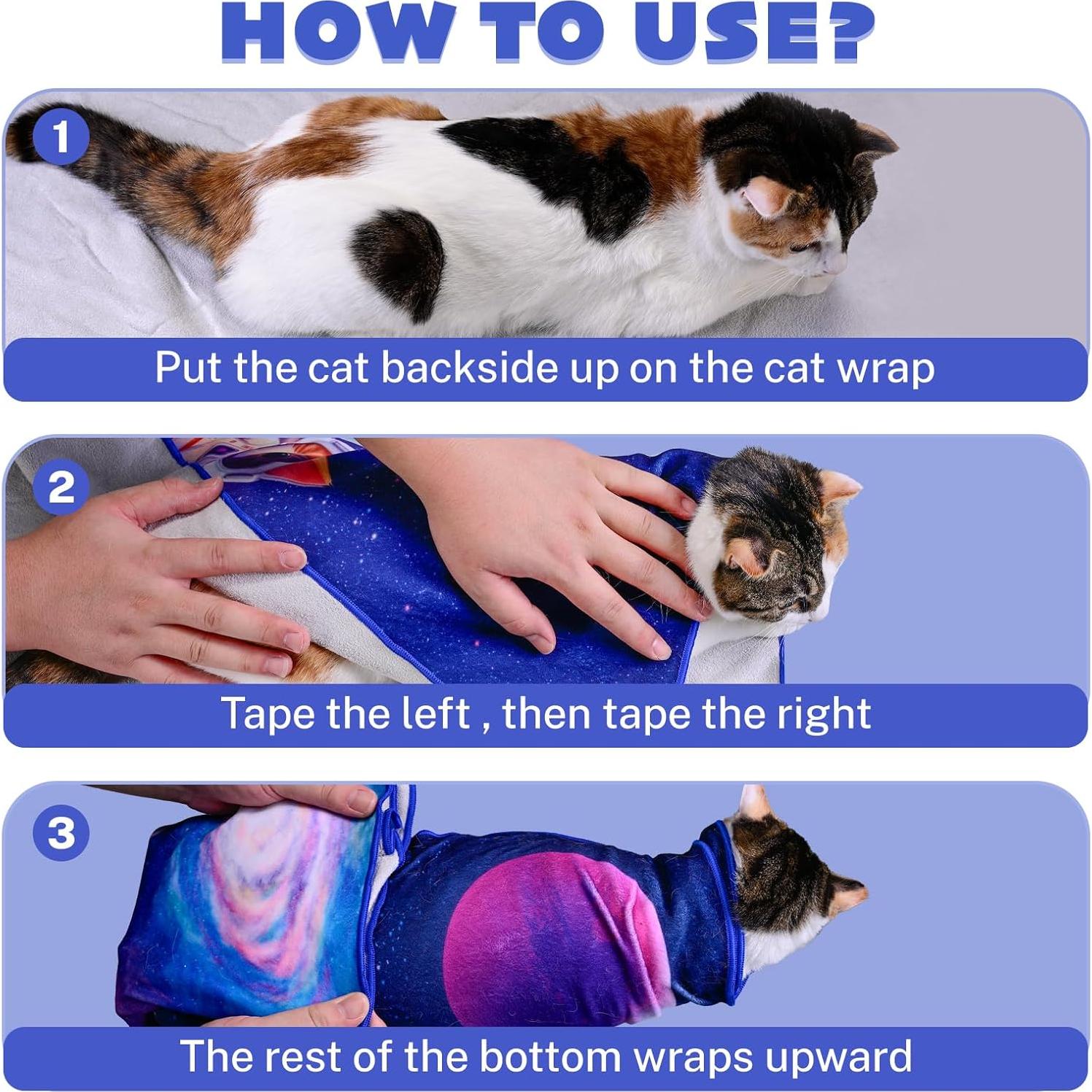 Envoltura para Acicalar Gatos Hollima 70x70 cm Autoadhesiva