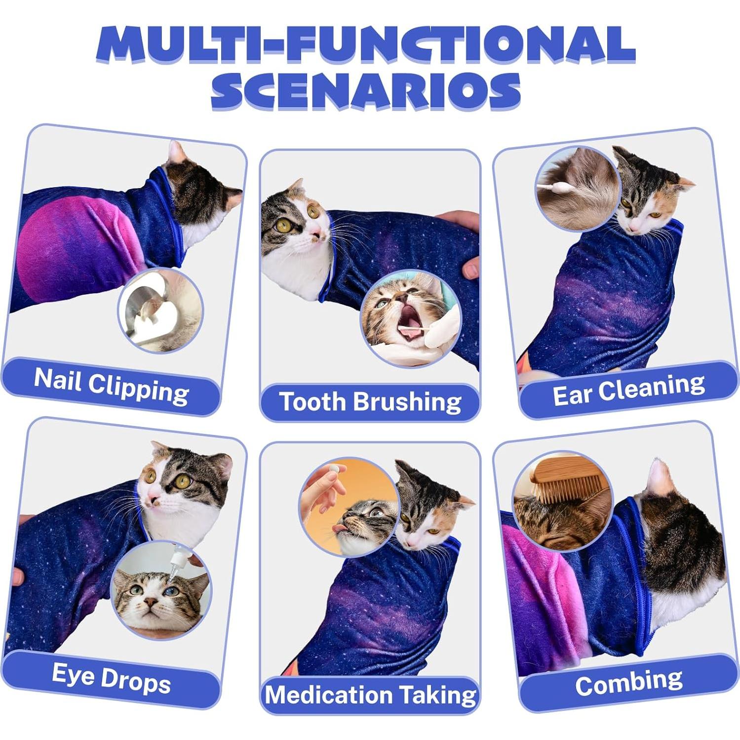 Envoltura para Acicalar Gatos Hollima 70x70 cm Autoadhesiva