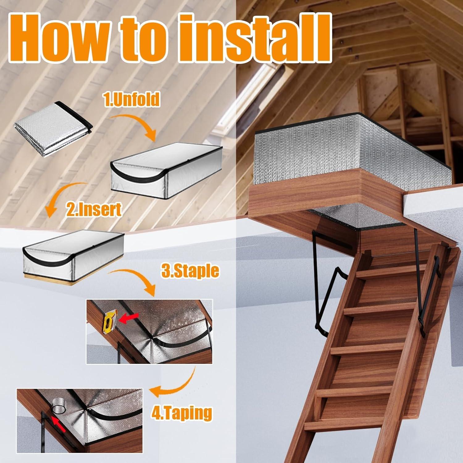 Cubierta de Aislamiento para Escaleras de Ático Eapele 2 PCS