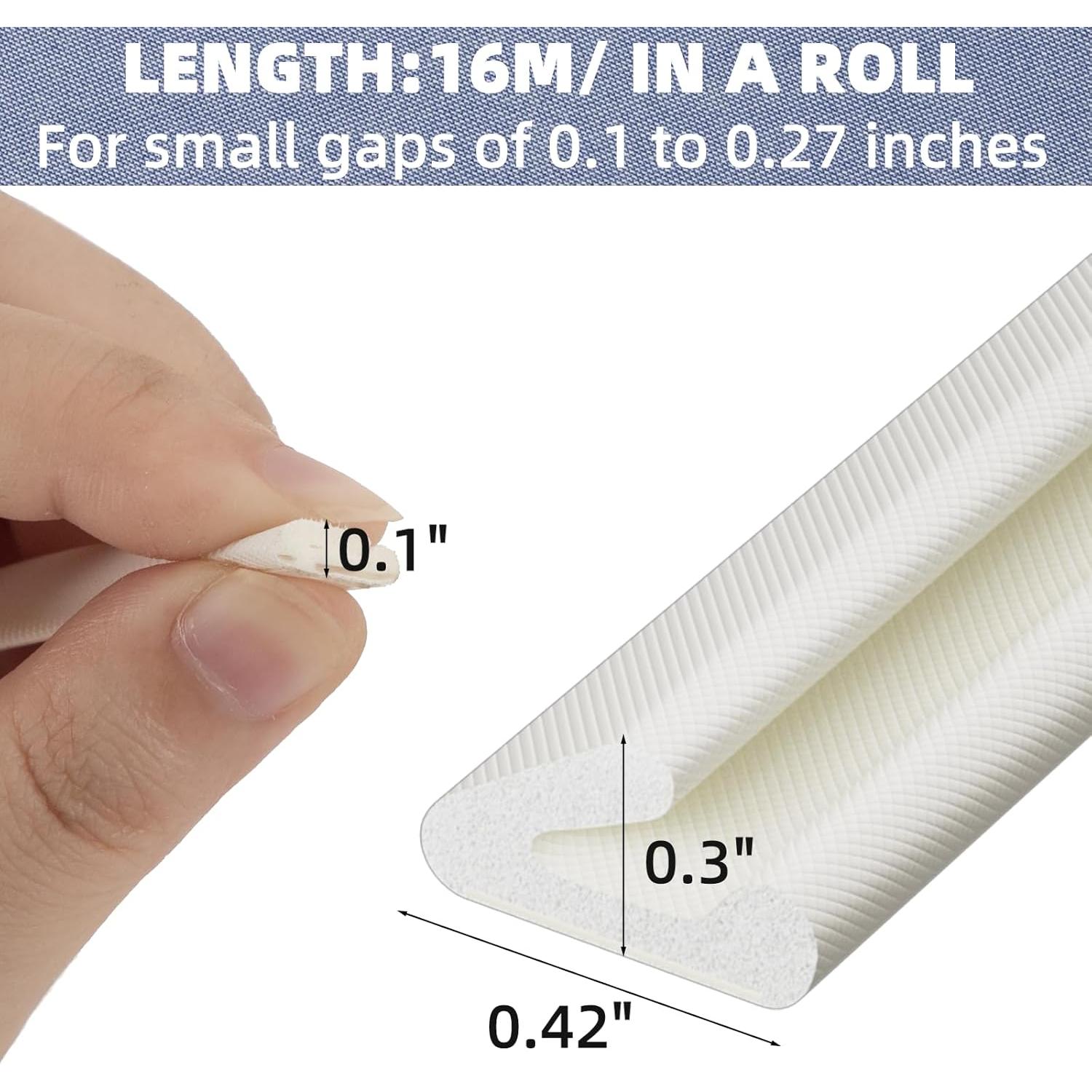 Tira de Sellado para Puertas Conwang 2 PCS 7.92 Metros Blanca
