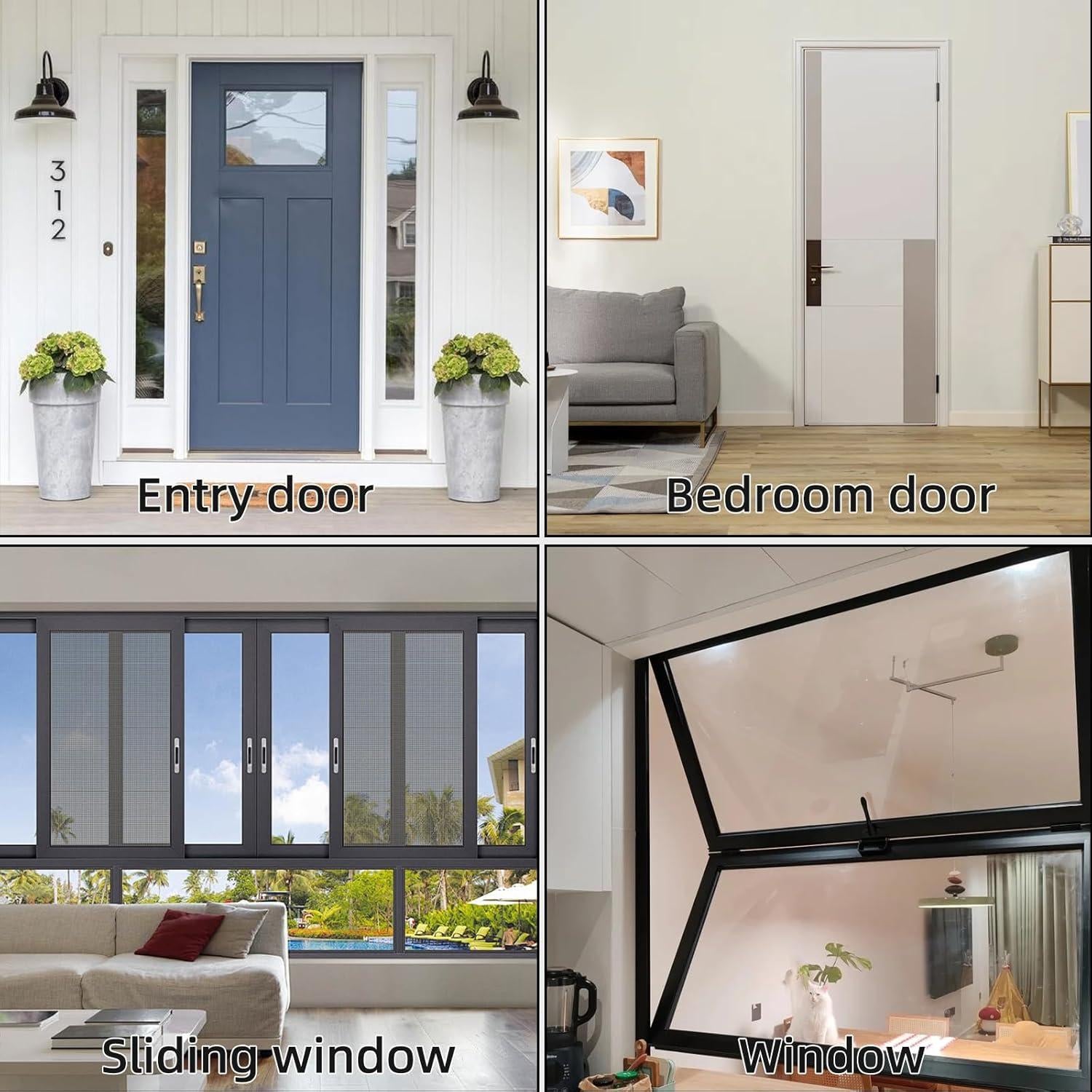 Tira de Sellado para Puertas Conwang 2 PCS 7.92 Metros Blanca