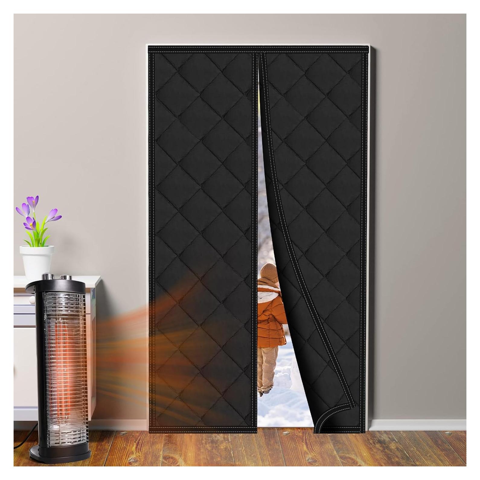 Cortina Térmica Aislante Magnética Peryiter 81x203 cm Negra