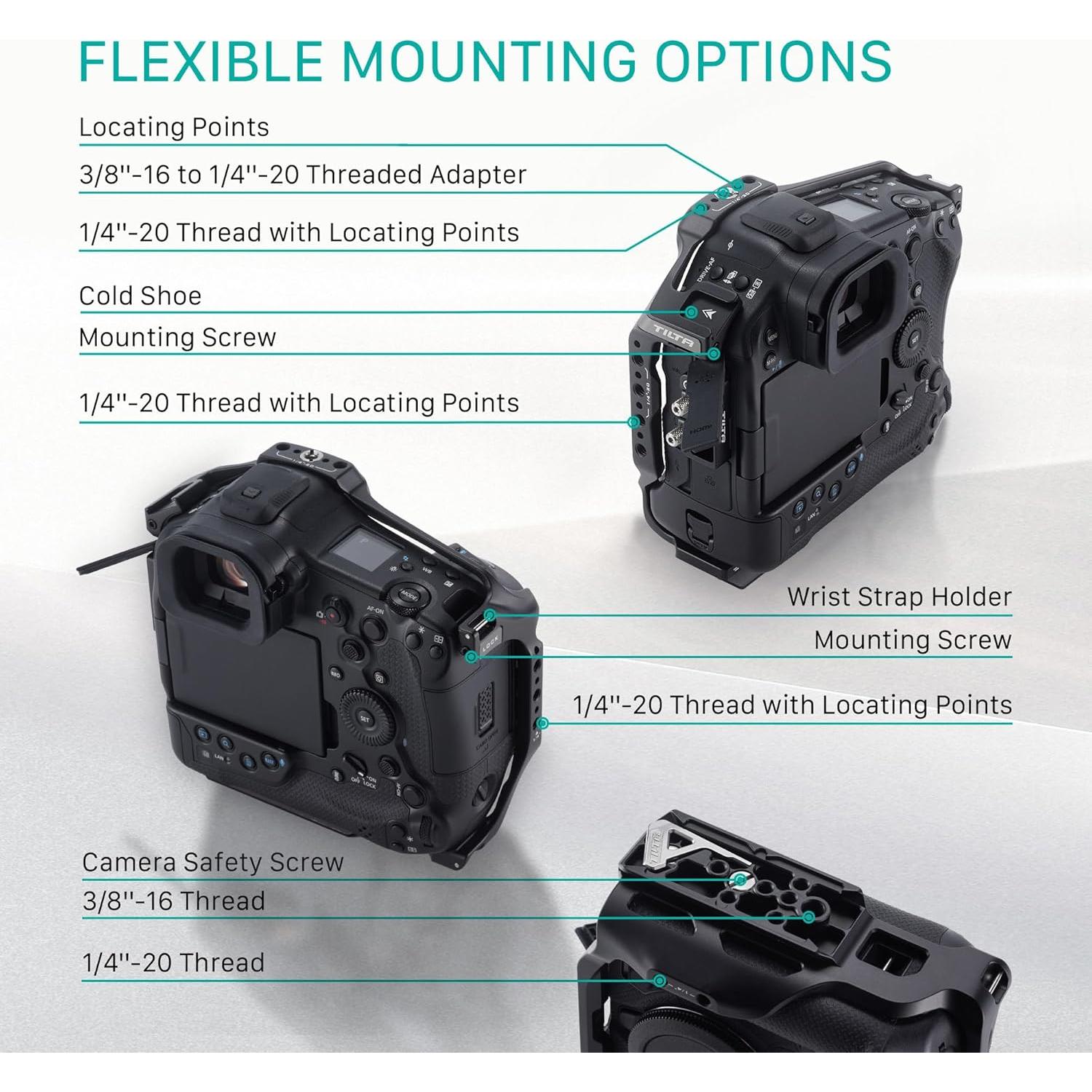 Kit de Base para Jaula de Cámara Tilta TA-T78-A-B para Canon R1