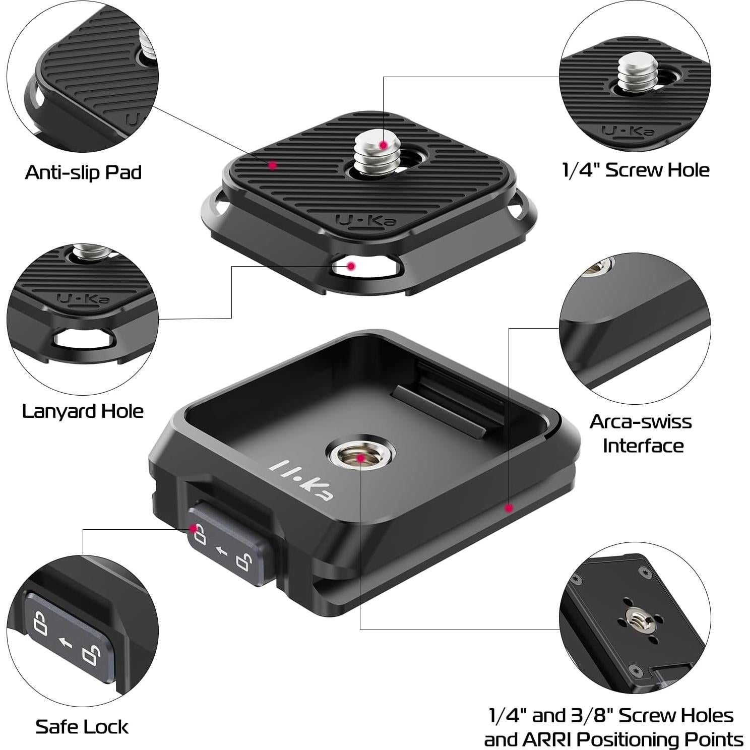Base de Montaje Rápido ULANZI UKA03 para Cámara 20kg
