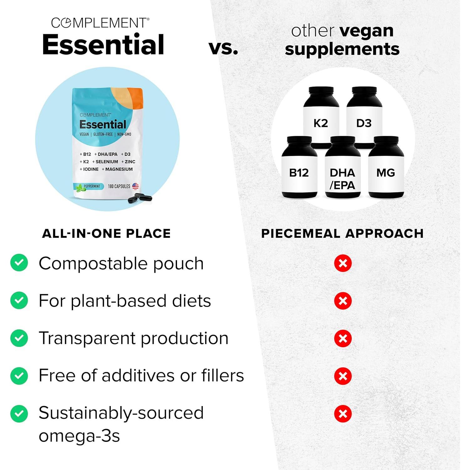 Multivitamínico Vegano Completo Complemento 180 Cápsulas