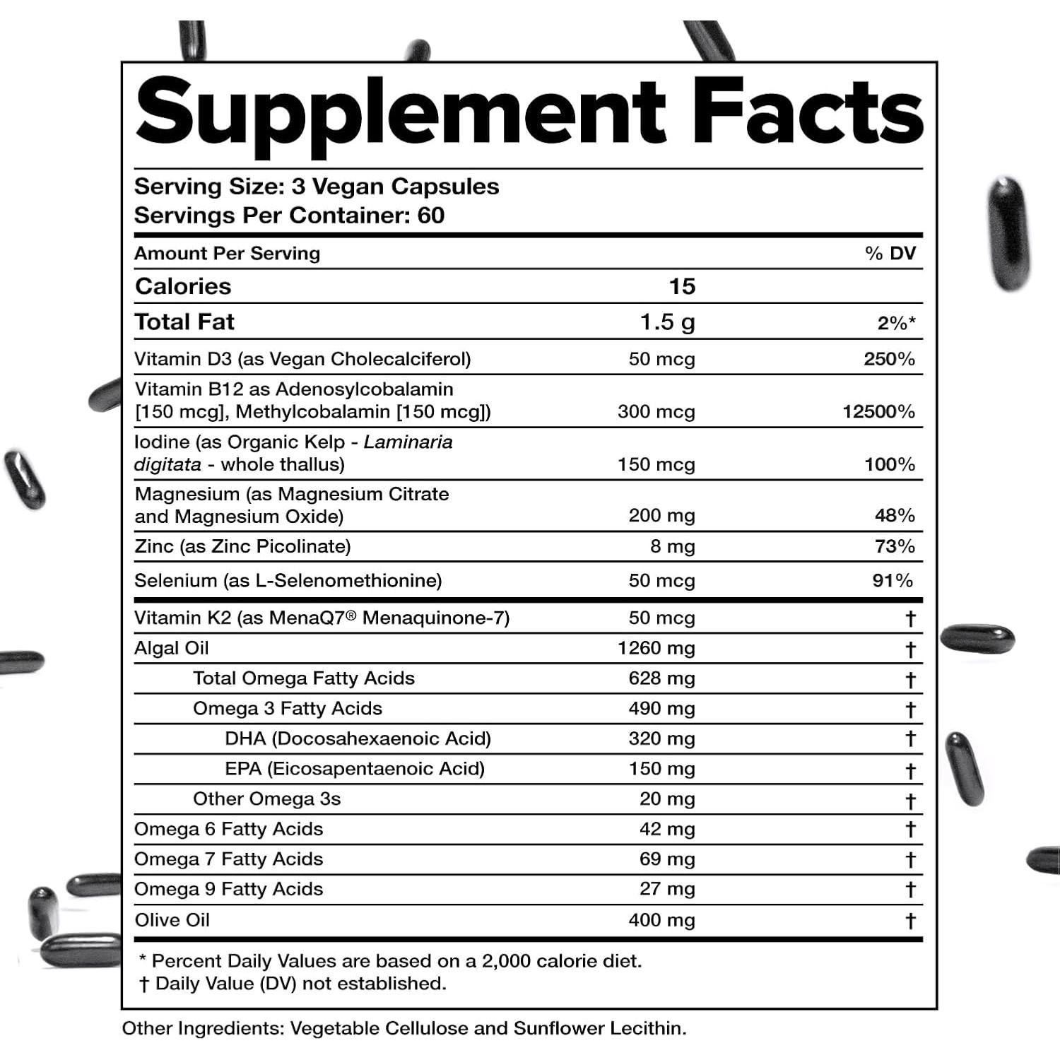 Multivitamínico Vegano Completo Complemento 180 Cápsulas