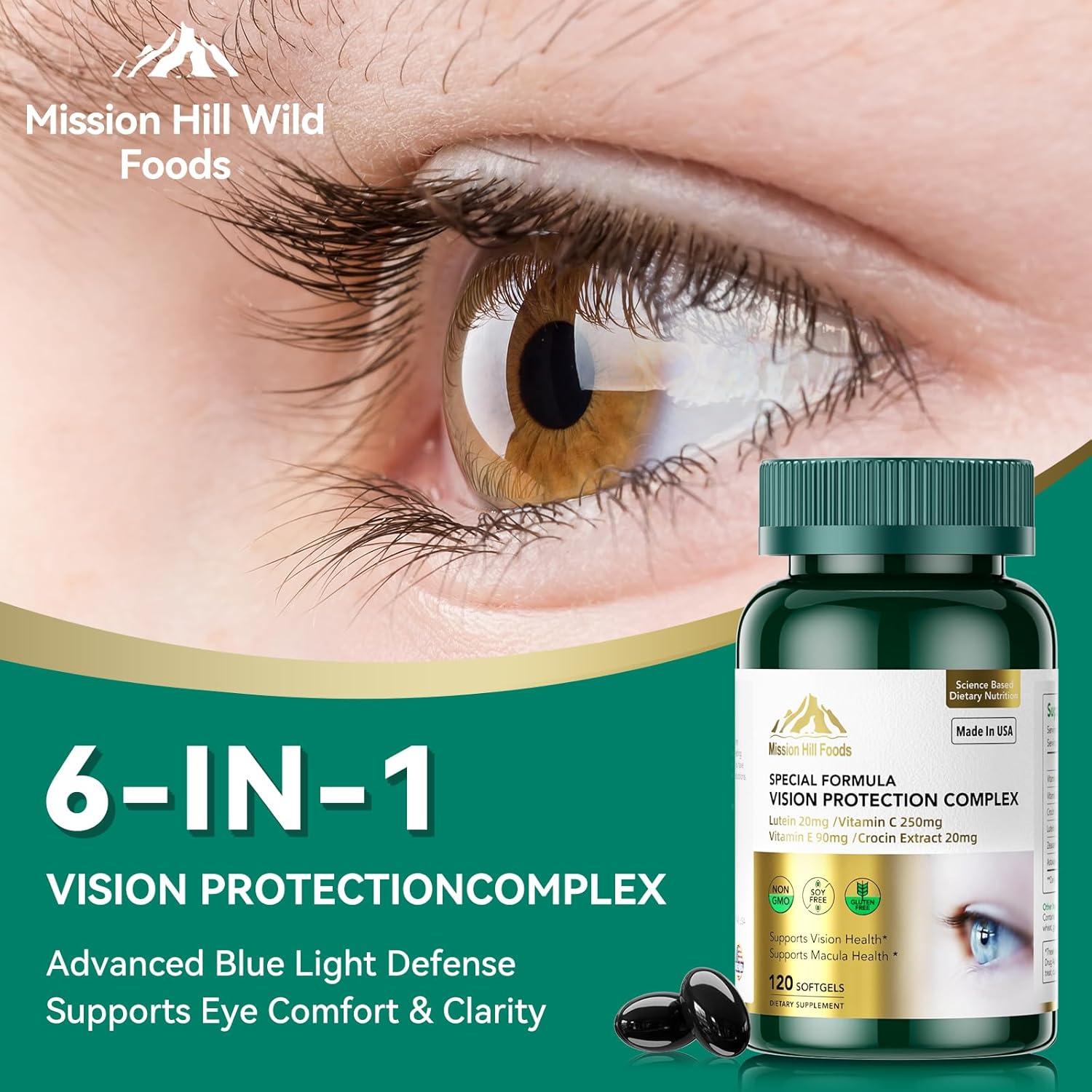 Suplemento de Luteína 20mg con Zeaxantina Mission Hill 120 Softgels