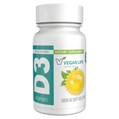 Cápsulas Veganas de Vitamina D3 Nutrición Vida - 60 Unidades