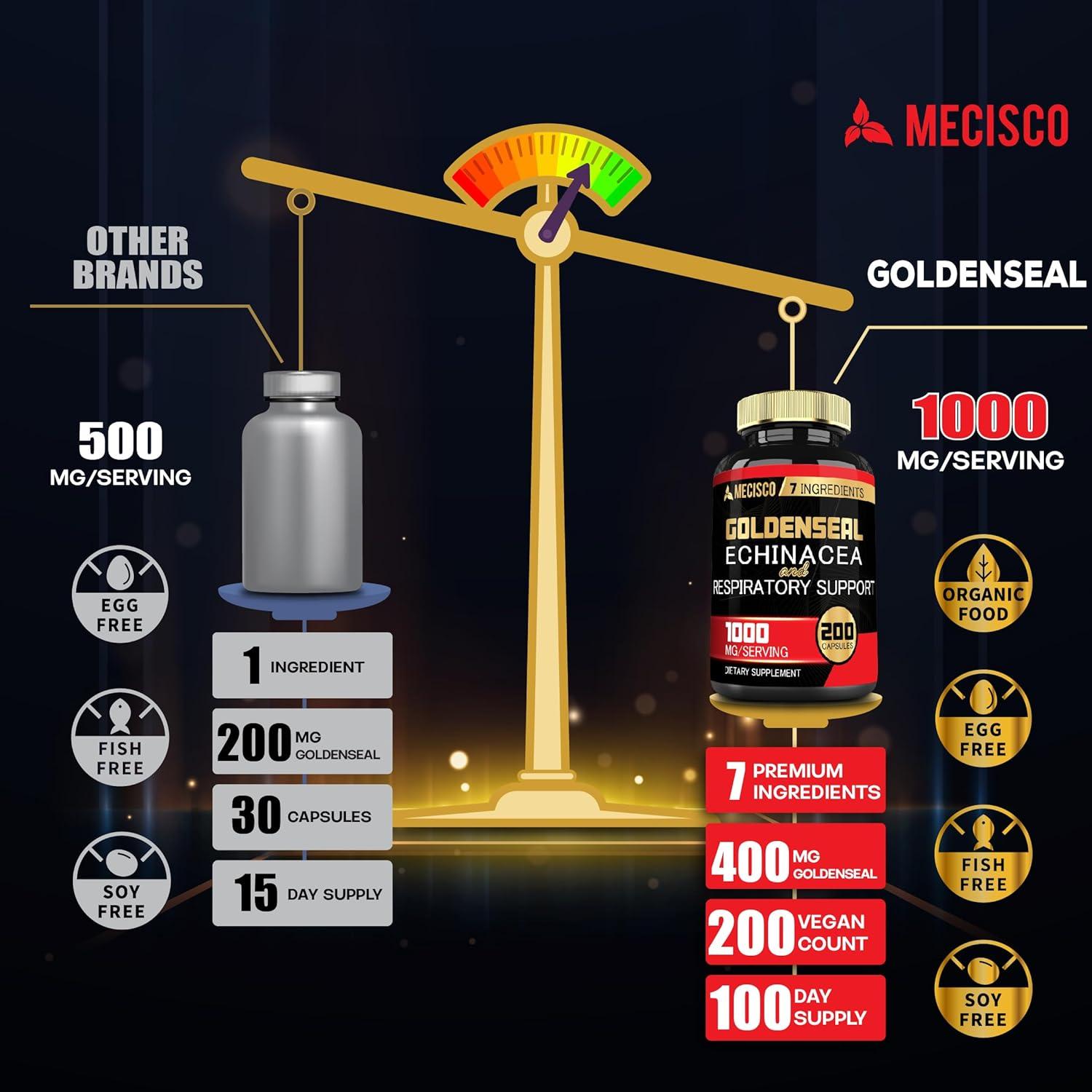 Cápsulas de Sello de Oro Mecisco - 200 Unidades - Inmunidad y Digestión