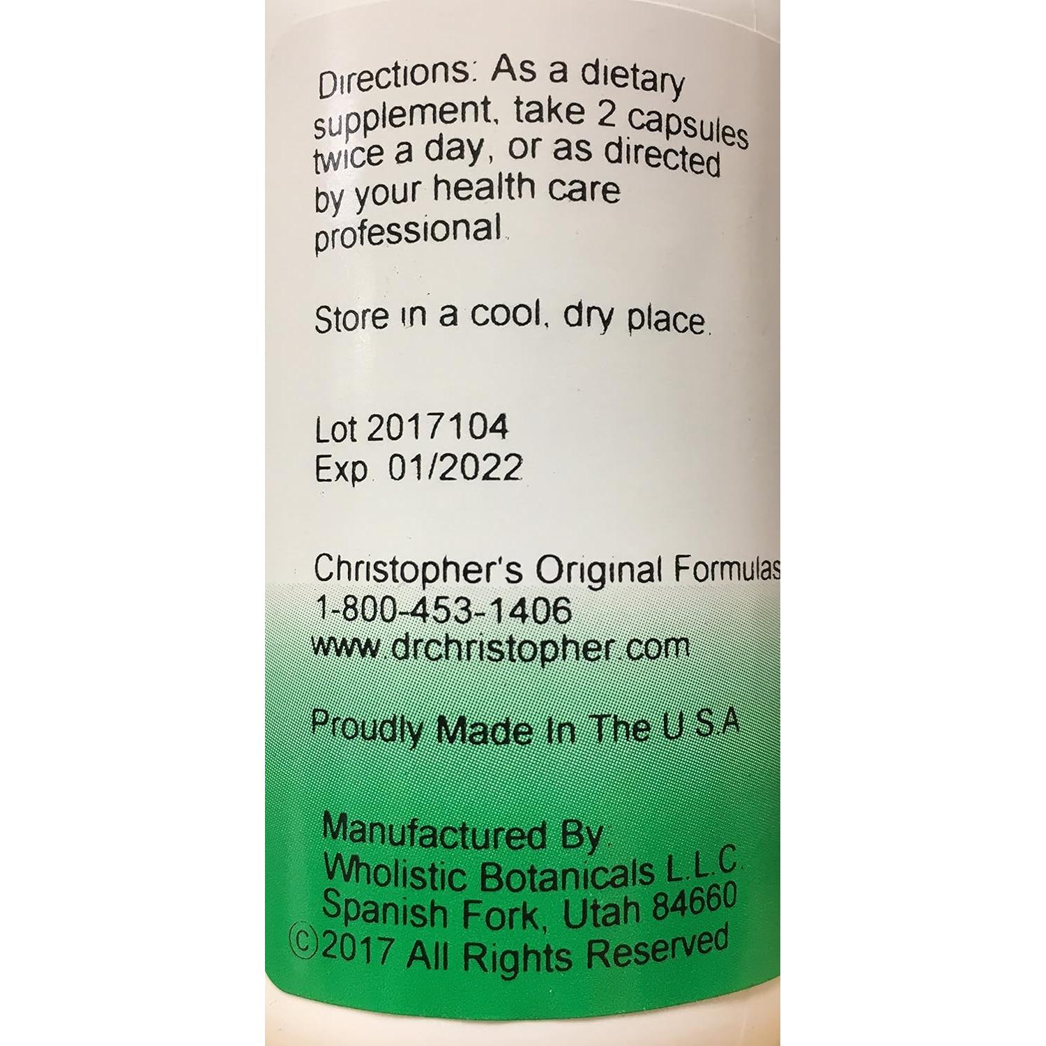 Cápsulas Vegetarianas Echinacea y Goldenseal Christopher - 100 Unidades