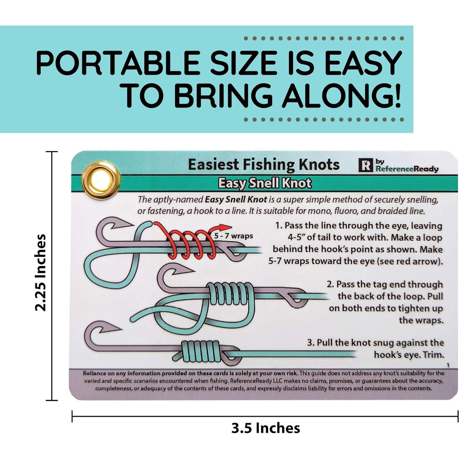 Guía de Nudos de Pesca ReferenceReady 12 Nudos Impermeable