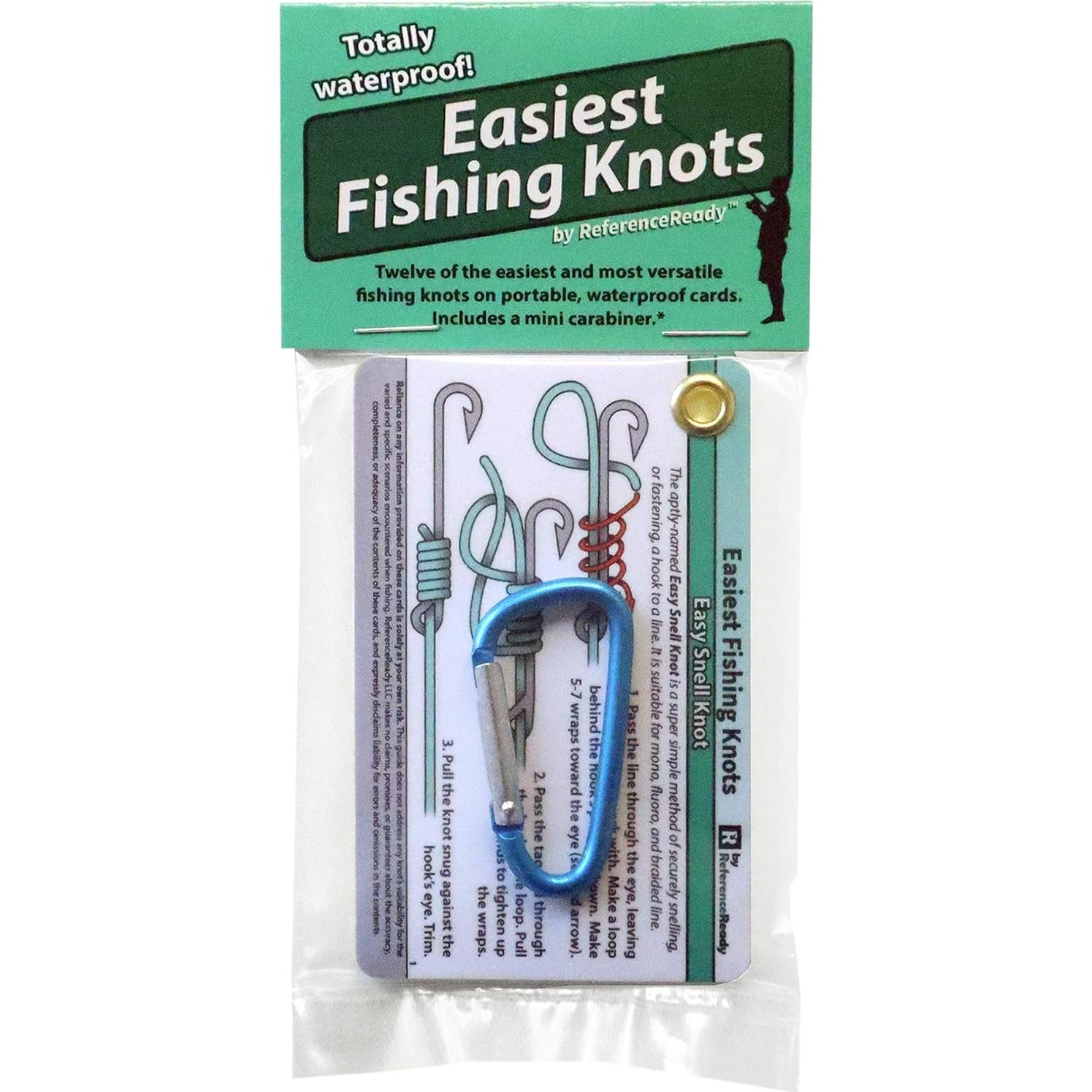 Guía de Nudos de Pesca ReferenceReady 12 Nudos Impermeable