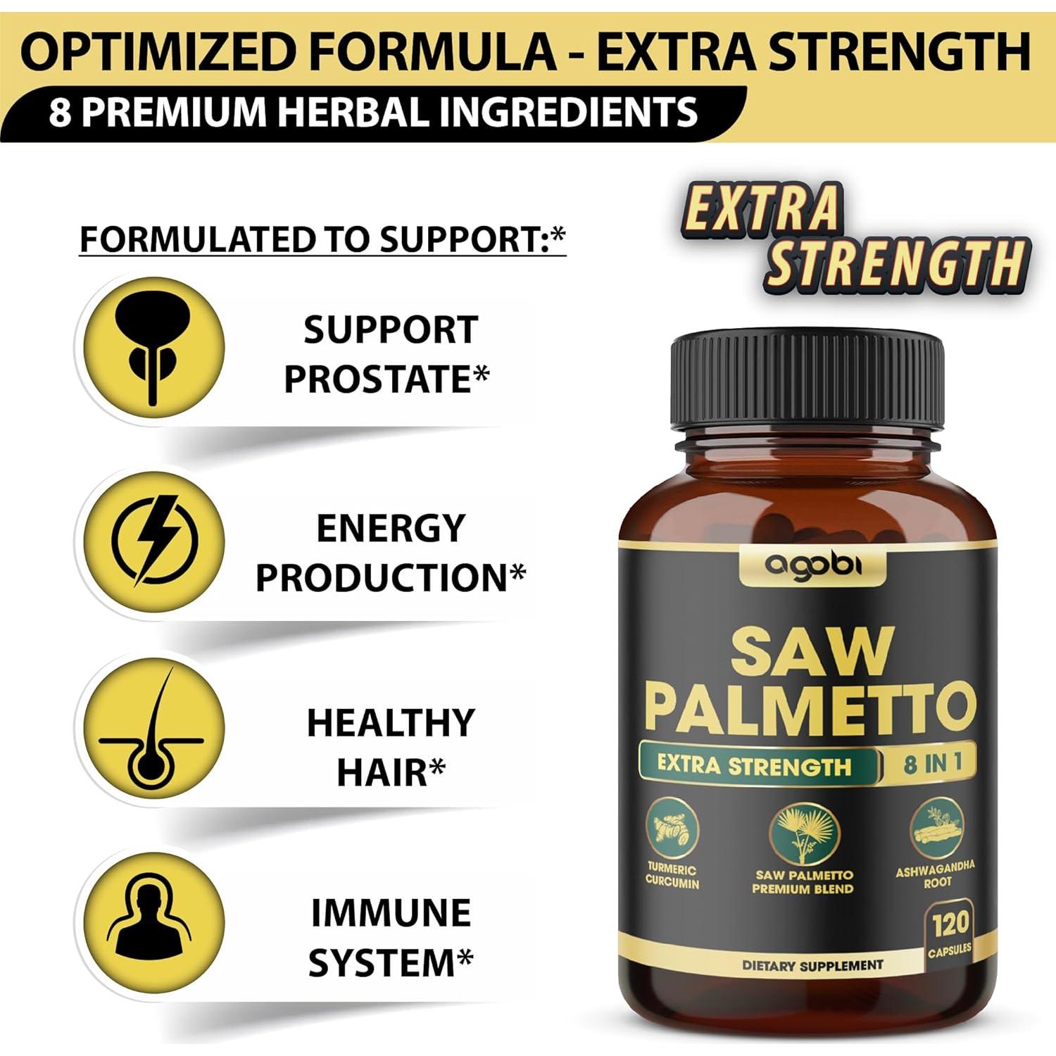 Suplemento Prostático 8en1 AGOBI - 120 Cápsulas Veganas