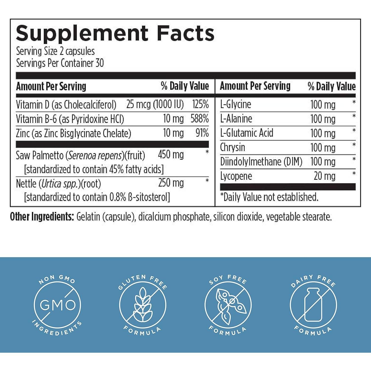Suplemento Prostata Saw Palmetto Pro Designs for Health 60 Cápsulas