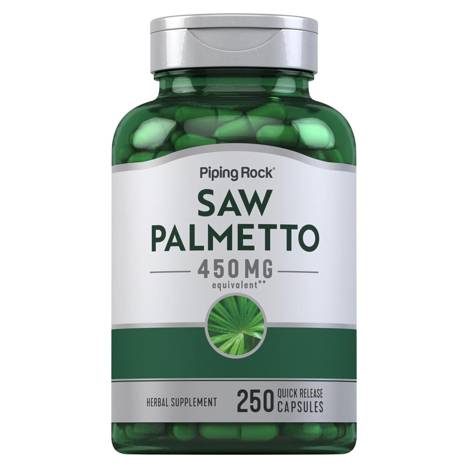 Piping Rock Saw Palmetto 450 mg - 250 Cápsulas Suplemento