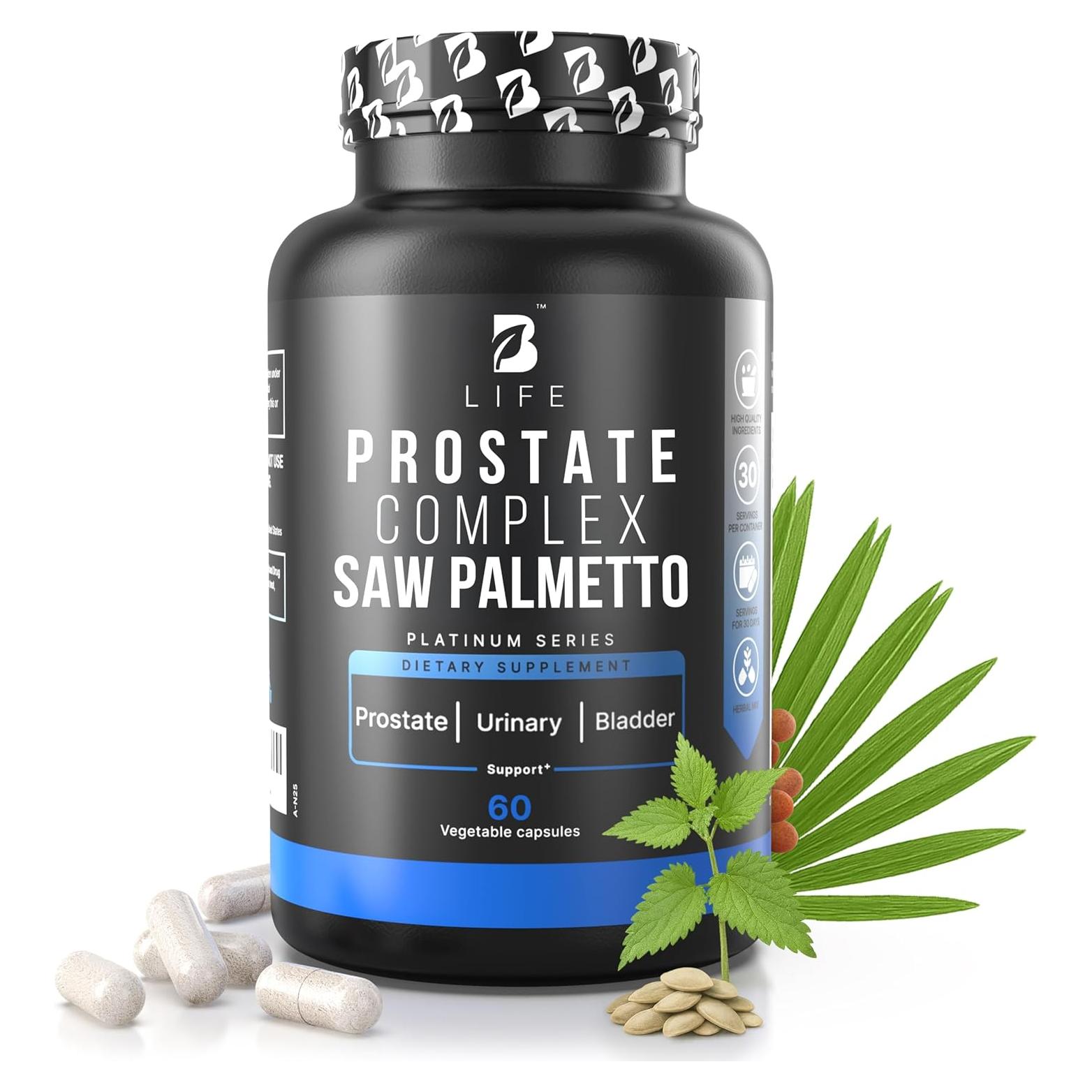 Suplemento Prostático B Life - Saw Palmetto y Semilla de Calabaza - 60 Cápsulas