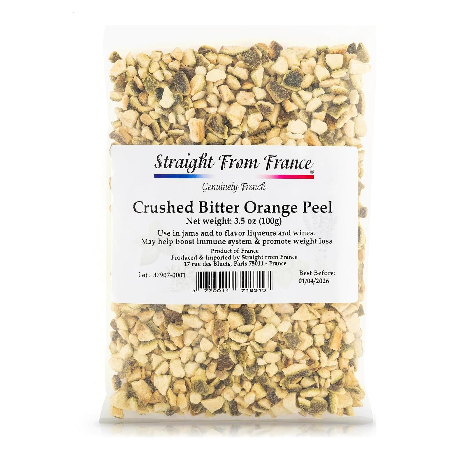 Cáscara de Naranja Amarga Triturada 100g - Straight from France