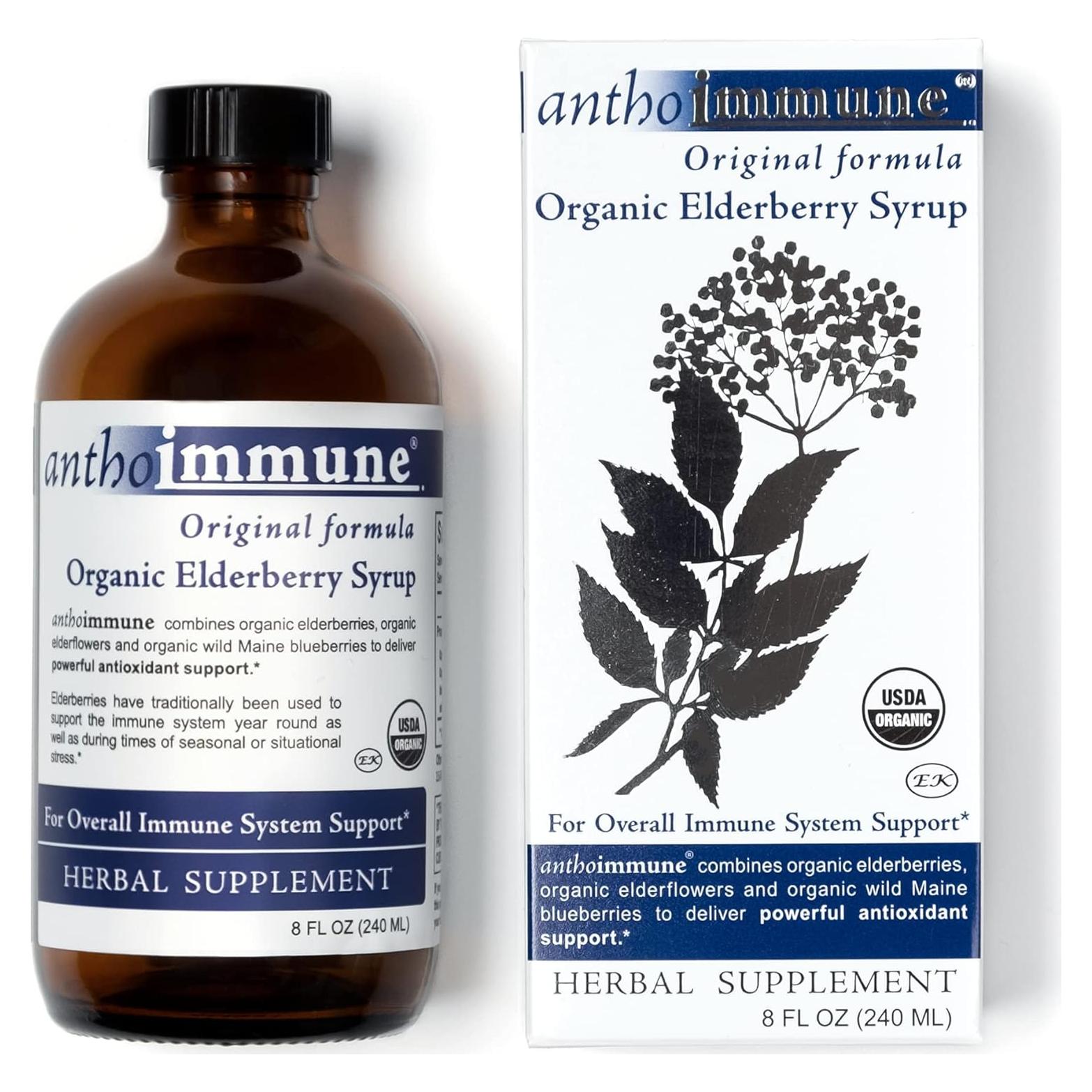 Jarabe de Saúco Orgánico Anthoimmune 236.6 ml - Soporte Inmunológico