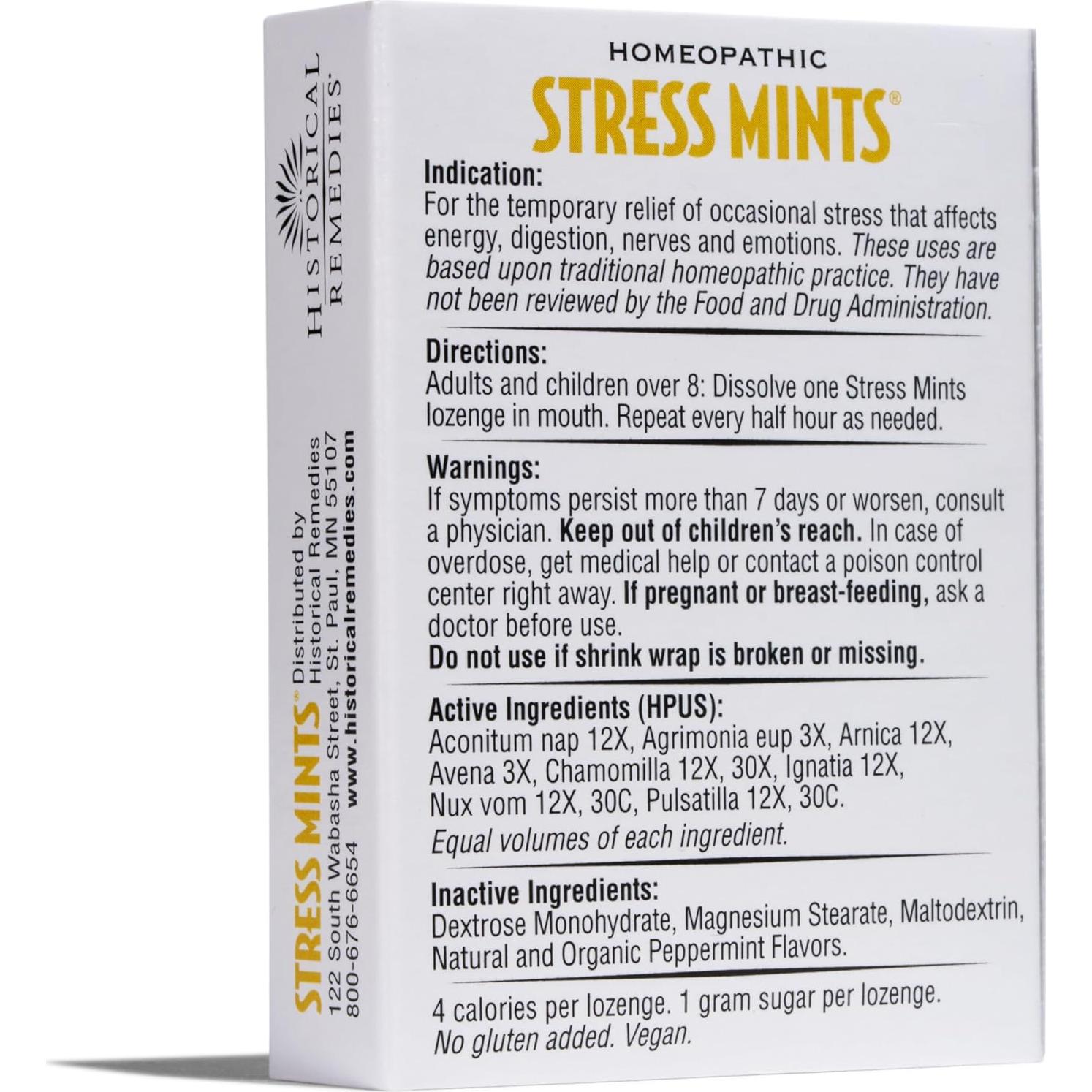 Mentas para el Estrés Homeopáticas 30 Pastillas Veganas