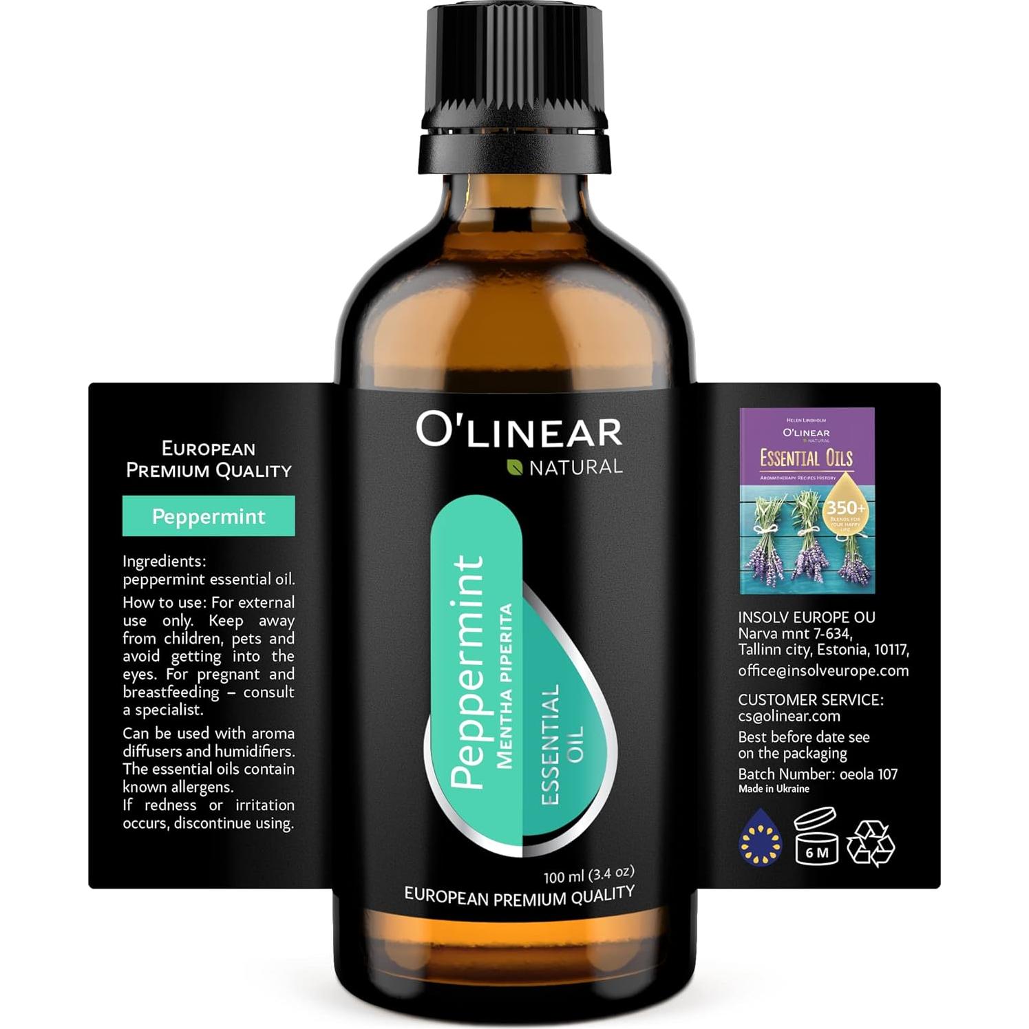 Aceite Esencial de Menta O'linear 100% Puro 100ml