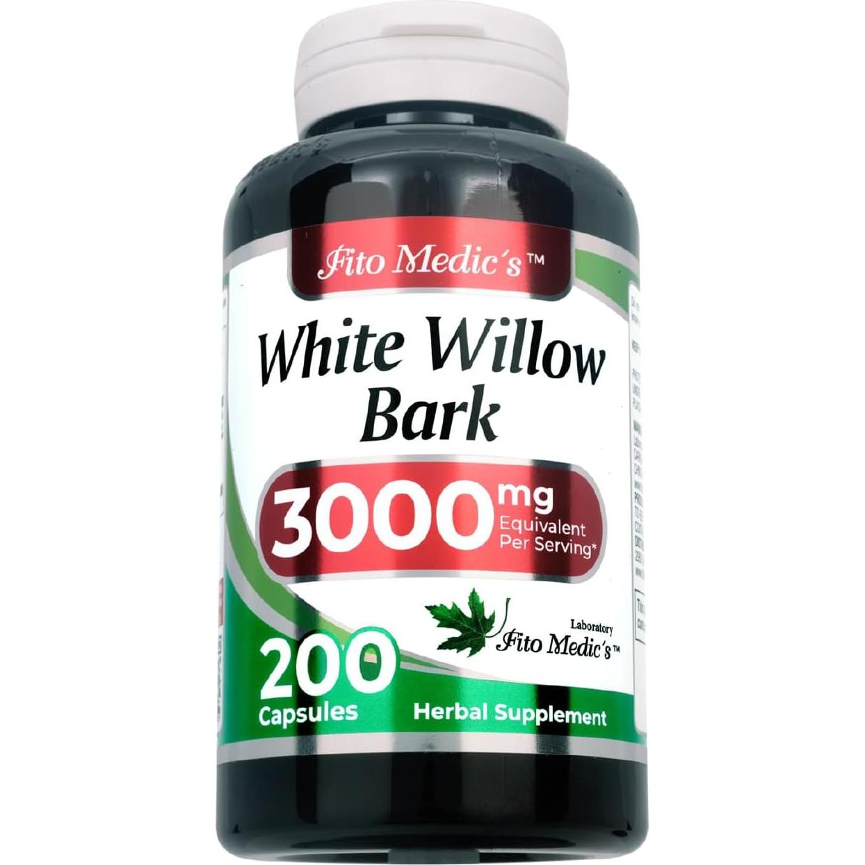 Suplemento Herbal FITO MEDIC'S Corteza de Sauce Blanco 180 Cápsulas