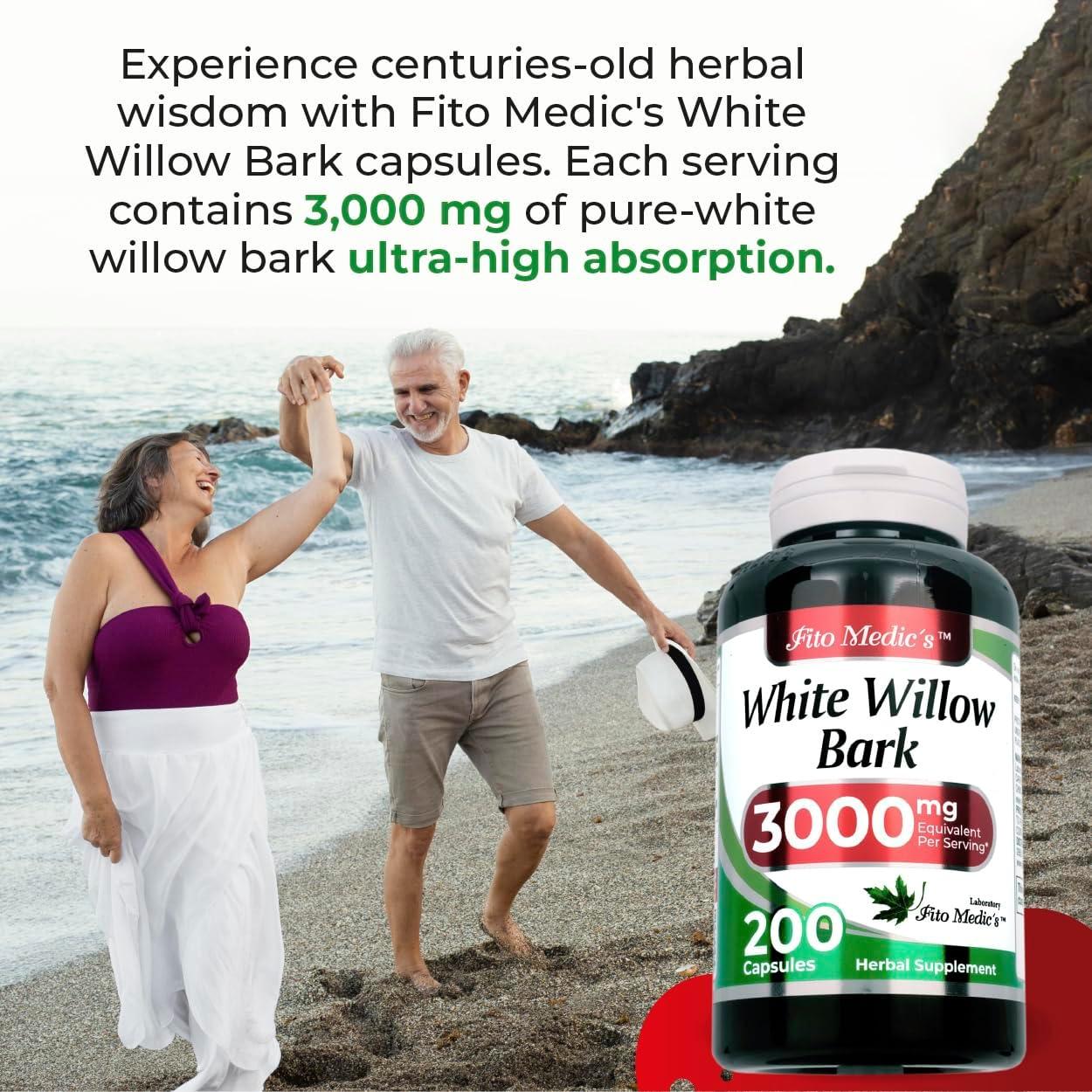 Suplemento Herbal FITO MEDIC'S Corteza de Sauce Blanco 180 Cápsulas