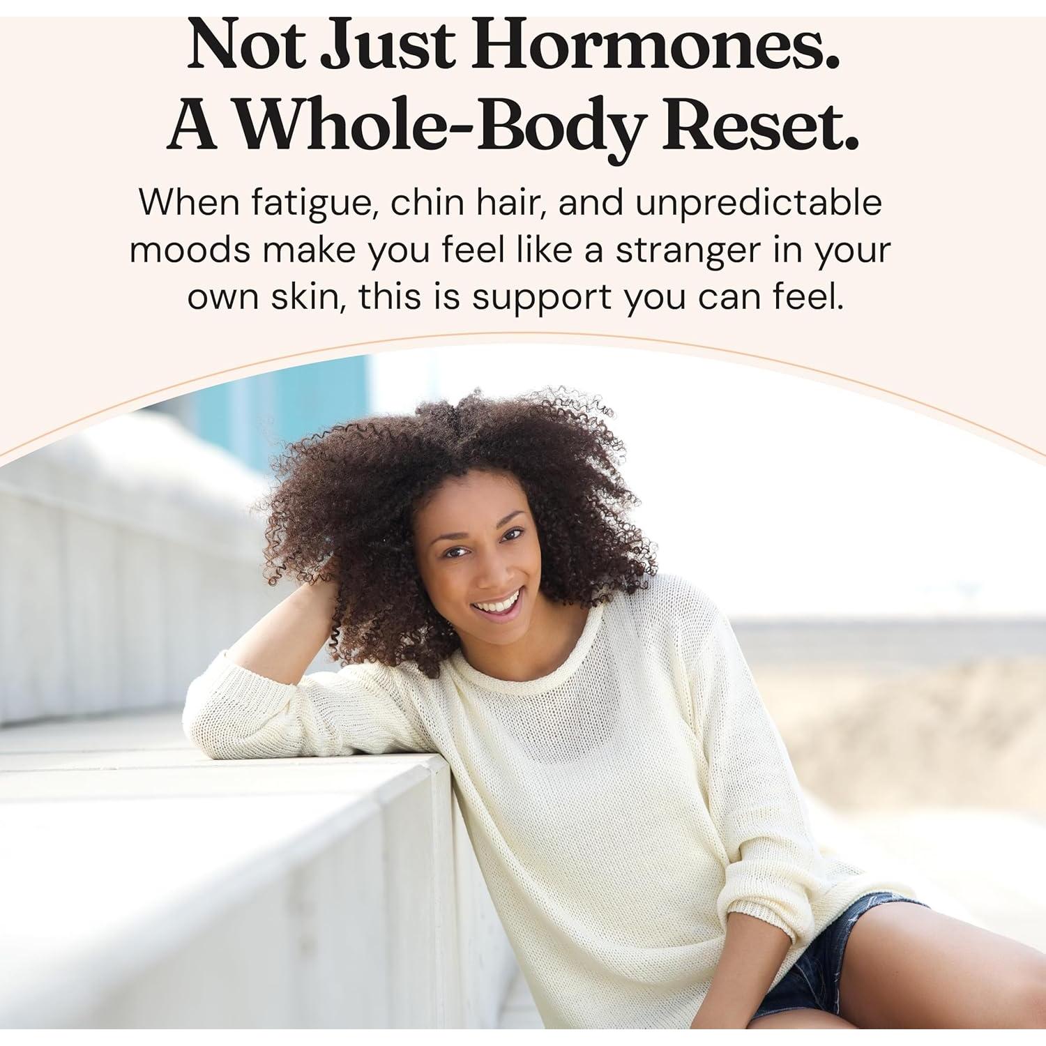 Nourished AndroEase Plus Double Strength – Vegan Hormone Balance for Women – Zinc, Reishi, Green Tea and Saw Palmetto – for Energy, Vitality, Facial Hair and Daily Wellness – 30 Capsules, Made in USA