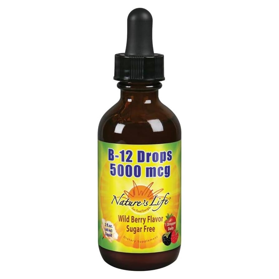 Gotas B-12 Nature's Life 118.3 ml Metilcobalamina Energía