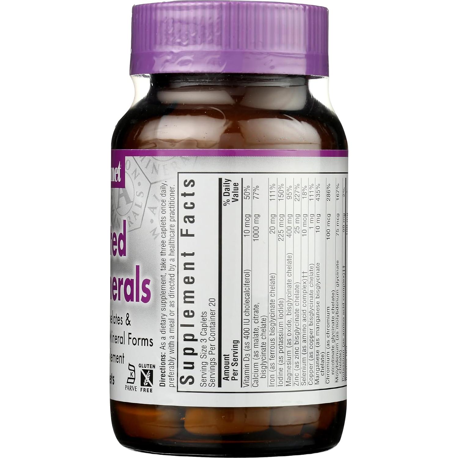 Multiminerales Quelados Bluebonnet 60 Tabletas Sin Gluten