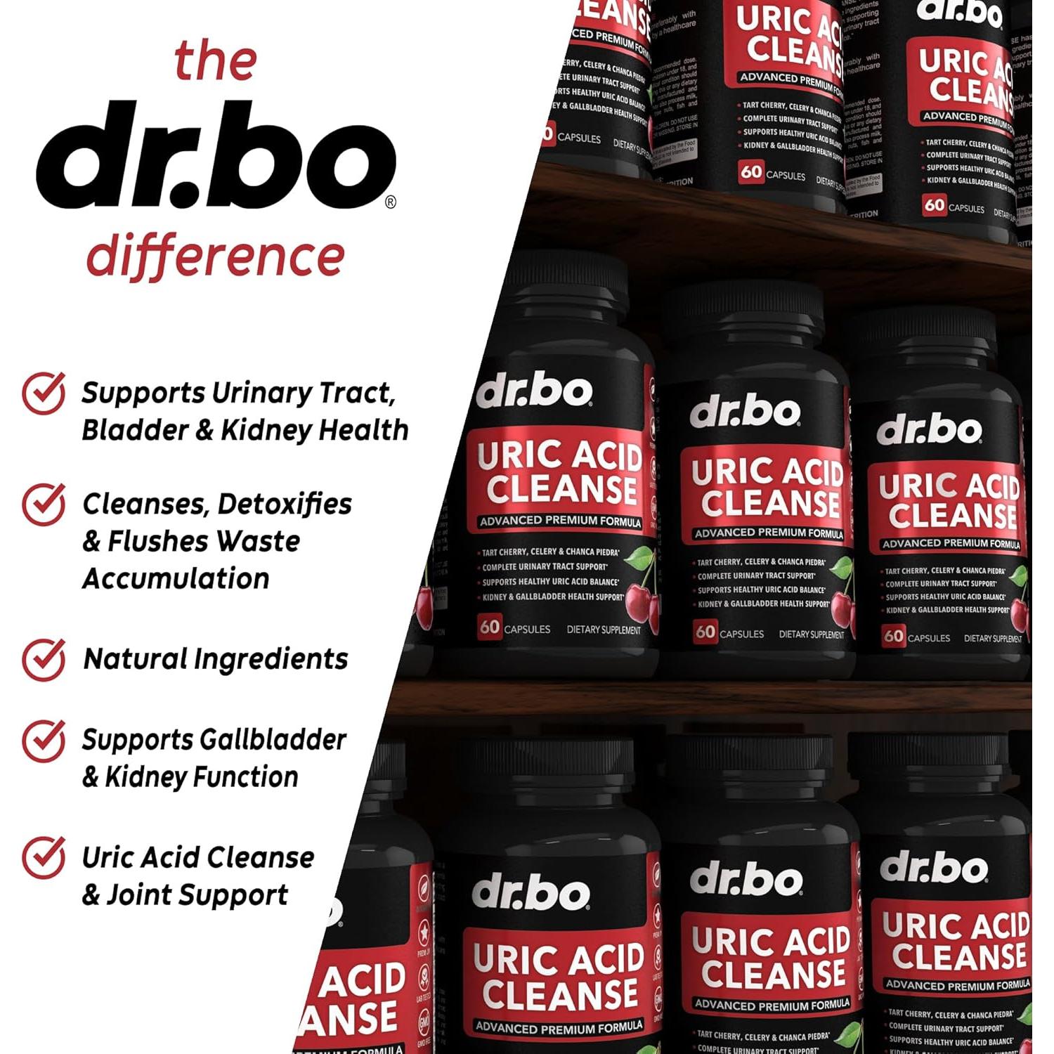 Suplemento Herbal para Riñones DR. BO - Limpieza Ácido Úrico 60 Cápsulas