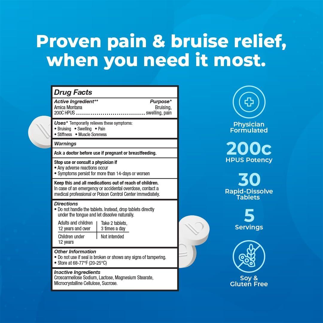 Tabletas Homeopáticas Arnica Montana 200C VitaMedica - 30 Ct