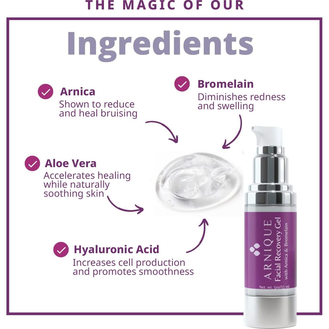 Gel Facial de Árnica Arnique 59g - Hidratante para Moretones