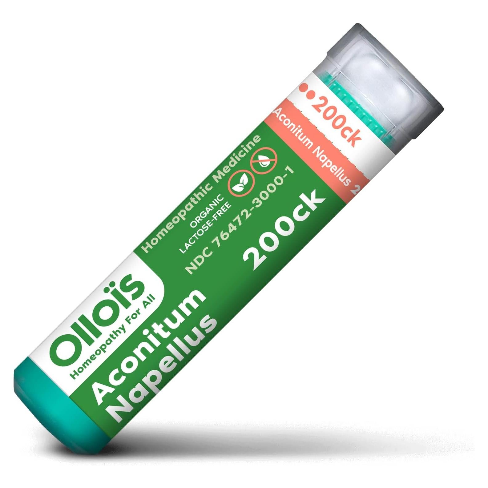 Aconitum Napellus 200CK Ollois Homeopático Orgánico 80 Gránulos