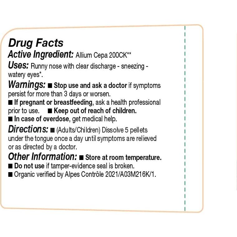 OLLOIS Allium Cepa 200ck Homeopatía Orgánica 80 Gránulos