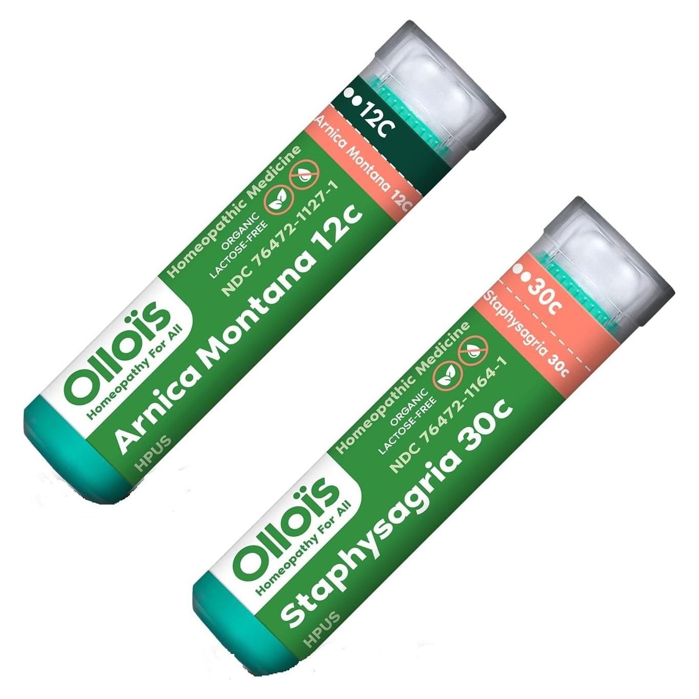 Paquete Homeopático Ollois: Arnica Montana 12c y Staphysagria 30c