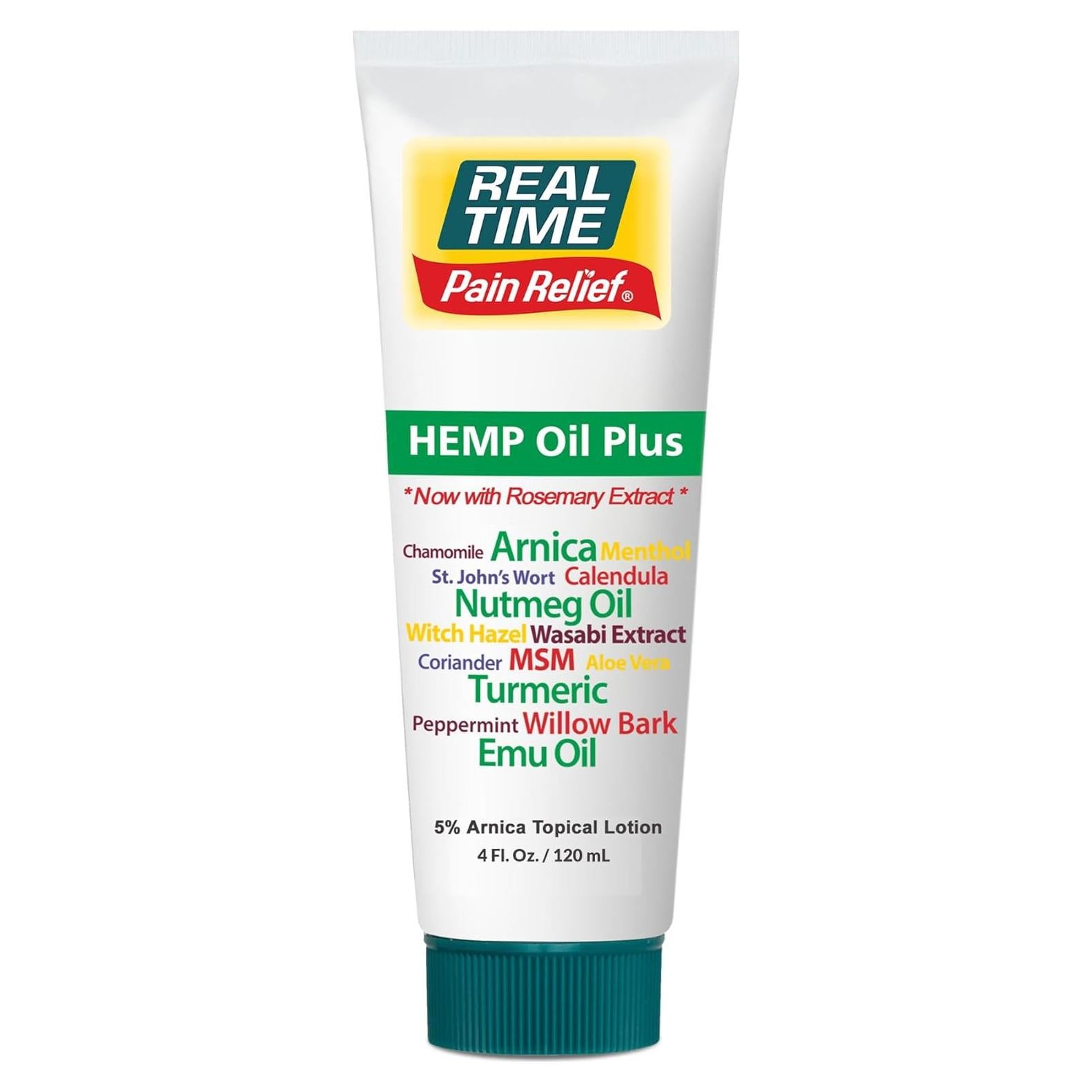 Aceite de Cañamo Plus Real Time Pain Relief 118ml - 5% Árnica