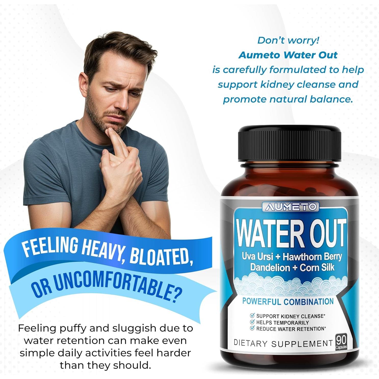 Suplemento Aumeto Water Out 90 Cápsulas - Equilibrio de Agua