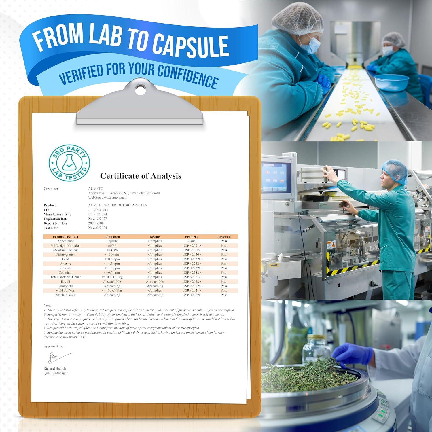 Suplemento Aumeto Water Out 90 Cápsulas - Equilibrio de Agua