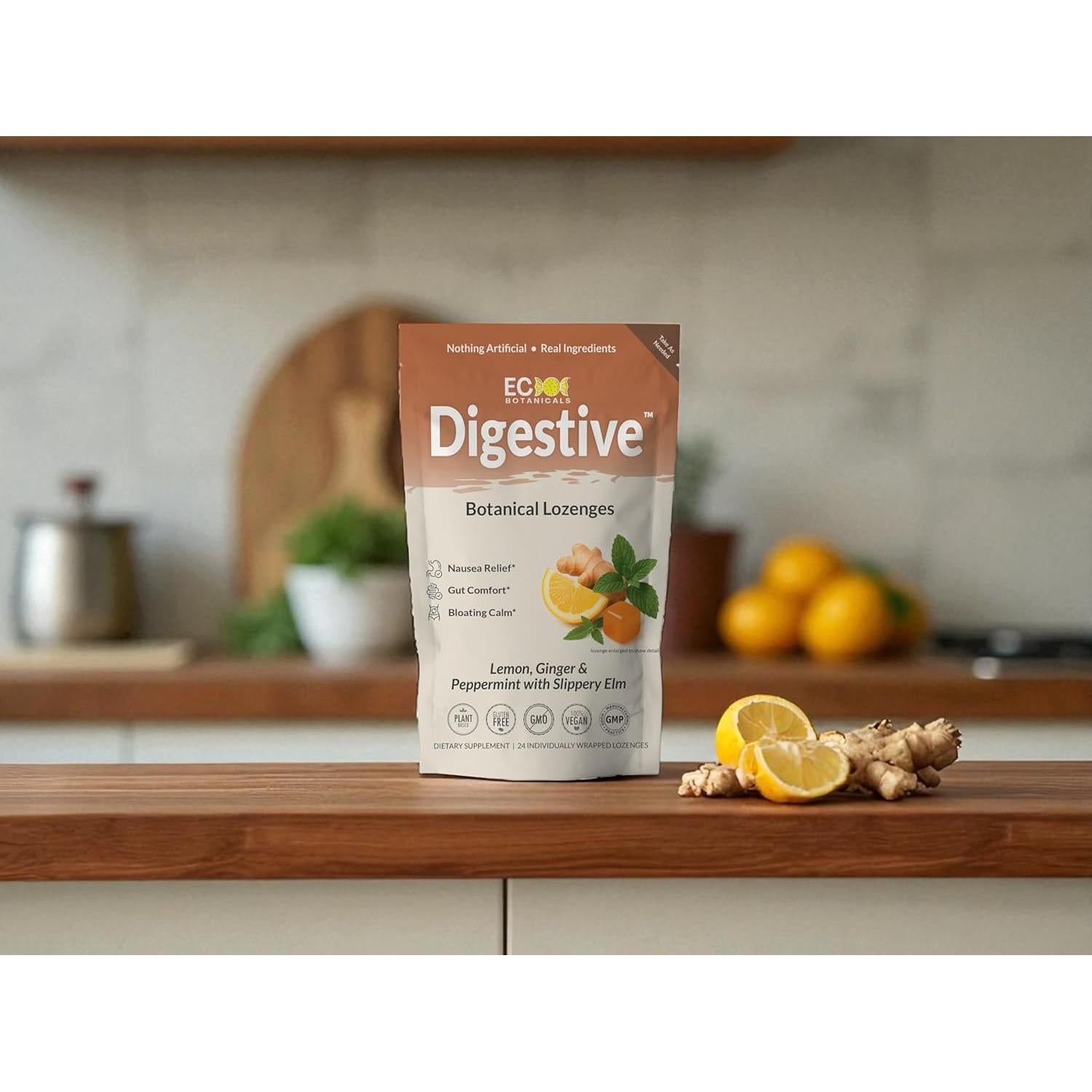 Caramelo Duro Digestivo Essential Candy 85g - Limón, Jengibre, Menta